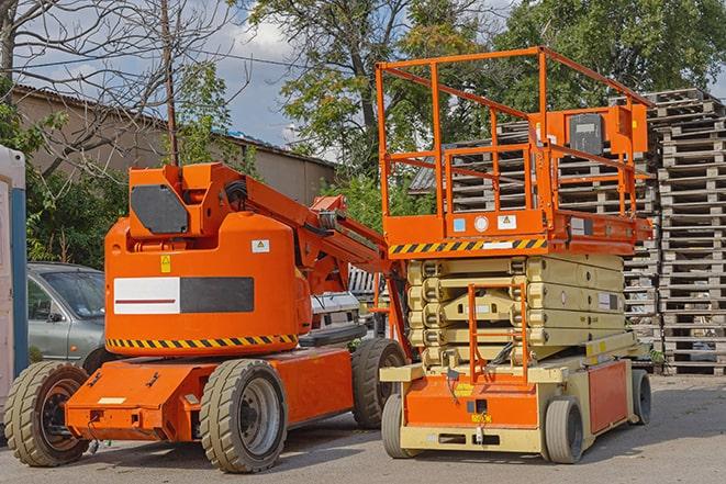 heavy-duty forklift maneuvering through a busy warehouse in Chuluota FL